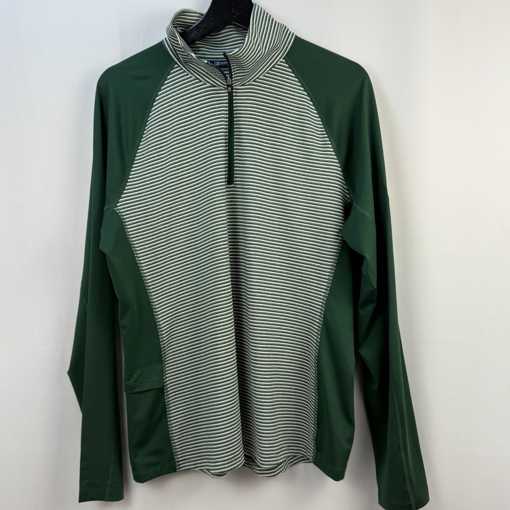 Cutter & Buck‎ Womens XL Green Stripe Side Pocket Golf Athletic